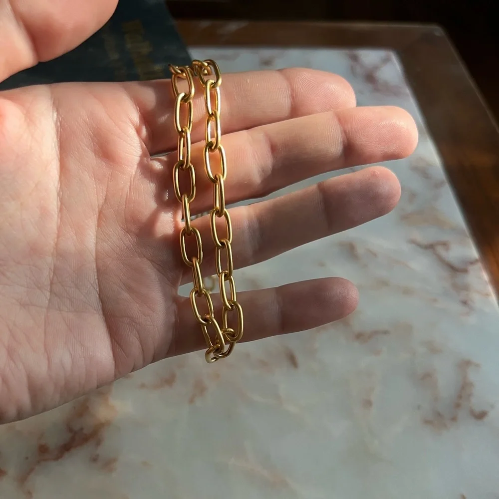 16.5 inch, 10k Gold Plated Chain Necklace - Picture 2 of 2